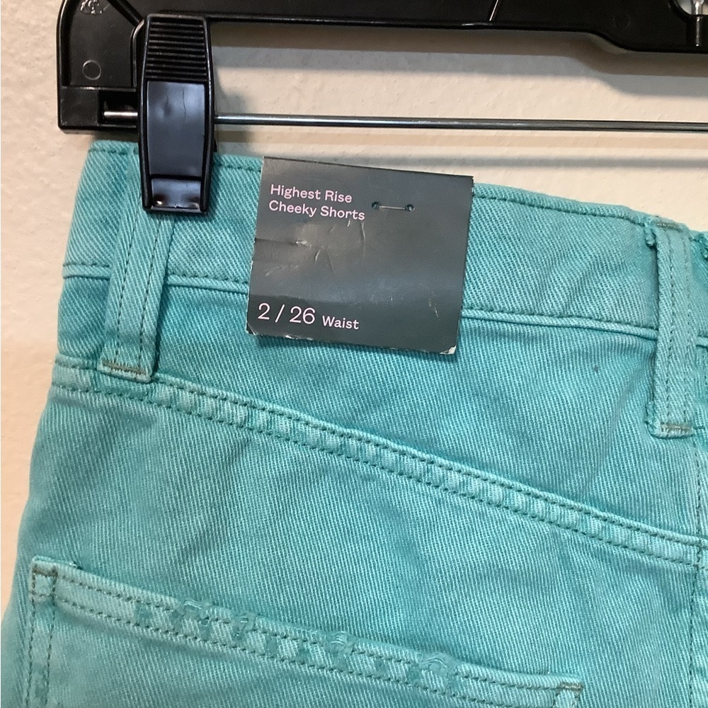 Wild fable NWT highest rise cheeky shorts size 2/26 light distressed 100% cotton - Picture 7 of 9